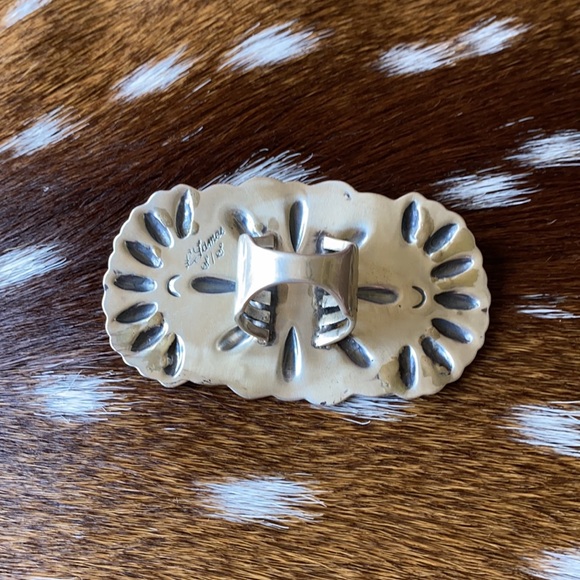 🛑SOLD🛑🛑Sterling Silver & Turquoise shield ring - Picture 2 of 3